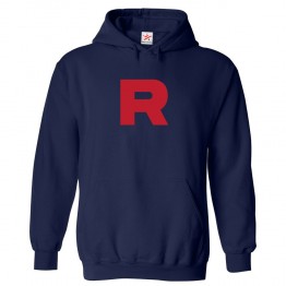 Team Rocket Classic Unisex Kids and Adults Pullover Hoodie For Animated Cartoon Fans